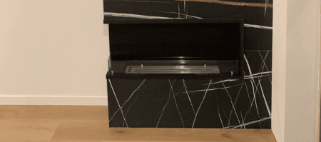 Угловой встраиваемый биокамин Firezo L'angolo Sinistro 1200