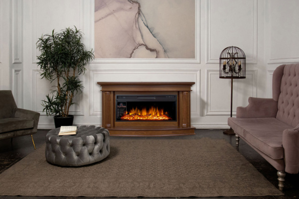 Каминокомплект Rome - Каштан с очагом Vision 42 LOG LED